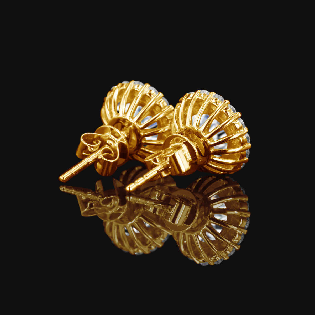 Quality Fine Jewelry Sier Woman D VVS1 1.2 Moissanite Dias Stud Earrings Women Gold