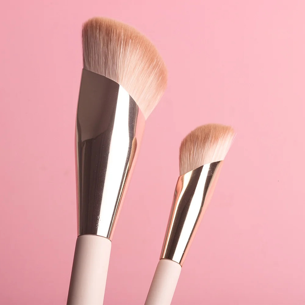 OVW Makeup Brushes Liquid Foundation Concealer Blending Blush Brush 2PCS Oblique Head Face Contour Professional Makeup Tool 240620
