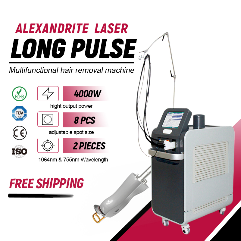 Alexandrite laser Alex 1064nm hair removal machine Long Pulse Lazer Dual-wavelength 755m Skin Rejuvenation Good effect