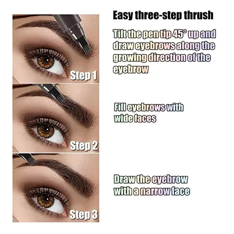 5 Colors Microblading Eyebrow Pen Waterproof Liquid Eyebrow Pencil Long Lasting Eyebrow Pen 4 oints eyebrow pen Cosmetics 240620