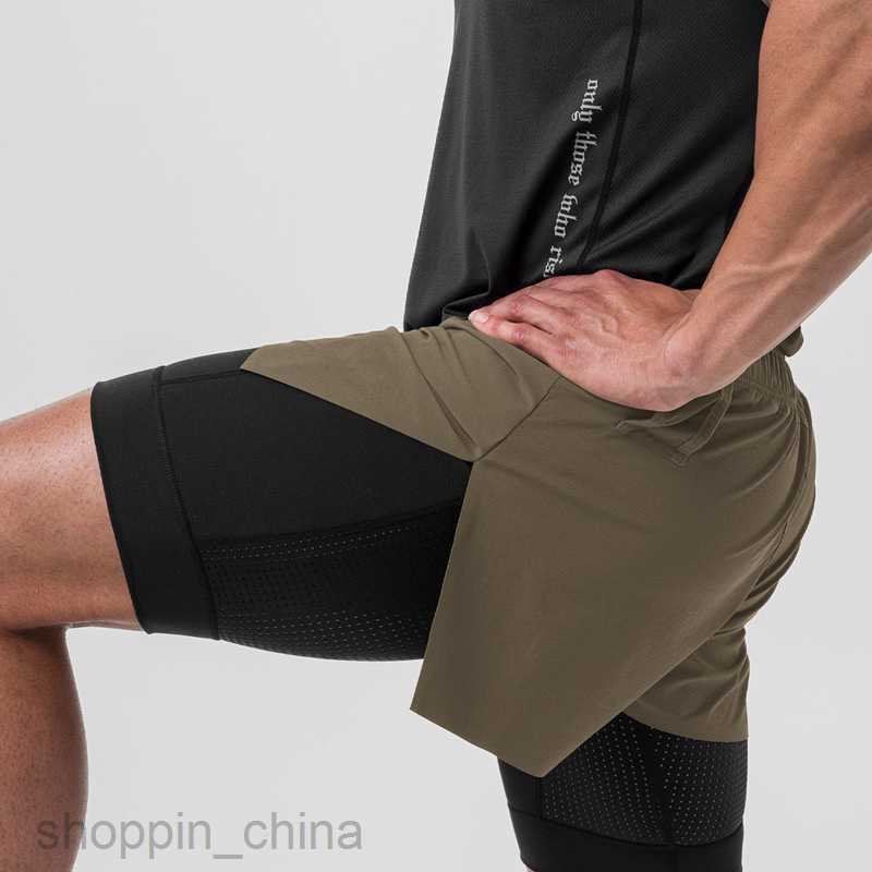 Men's Shorts New Men's Shorts, style with lining, fake two-piece 3-piece knee length basketball shorts, training and sports pants