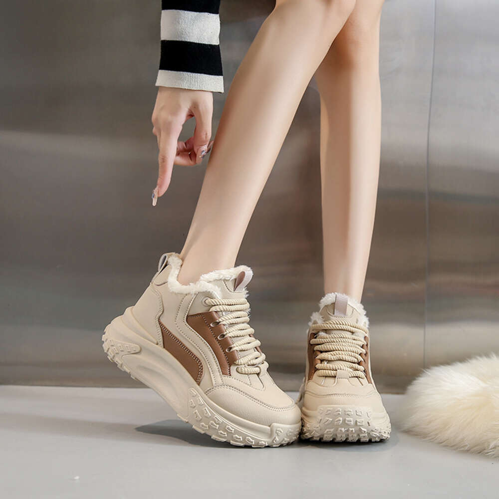Ddmysports Korean Version Of Father S For Women In Winter Plush Insulation And Versatile Inset Trend Student Casual Sports Cotton Shoes JC OUTDOOR
