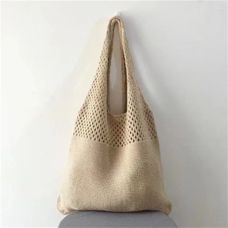 Free Shipping Shopping Bags Designer Knitted Handbags Female Large Capacity Totes Women's Pack Summer Beach Bag Big Purses Casual Hollow Woven Sh
