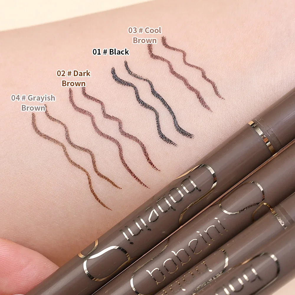 Waterproof Quick Dry Liquid Eyeliner Pen Ultra-fine Matte Black Brown Lasting Lying Silkworm Eyeliner Pencil Beauty Eyes Makeup 240620