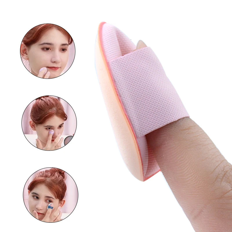 5/10Pcs Mini Finger Puff Foundation Small Air Cushion Powder Sponge Face Concealer BB Cream Cosmetic Applicator Makeup Tools 240620