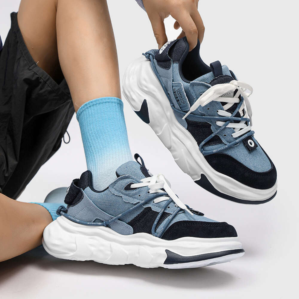 Ddmysports New Student Casual Thick Sole Eightened Dad Female Korean Edition Instagram Trendy Versatile Sports Shoes Male OUTDOOR