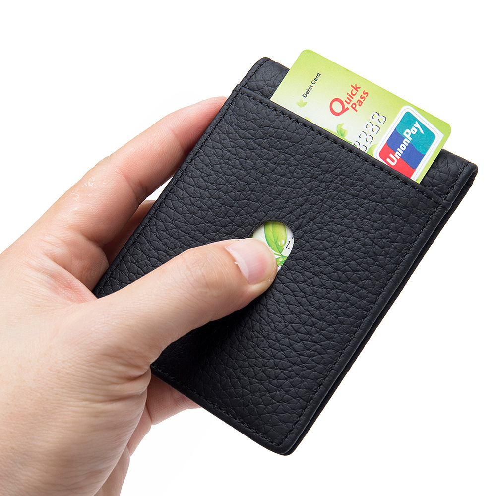Genuine Leather Slim Car Driver's License Holder RFID Blocking ID Credit Card Cover Case Driving Documents Travel Pass Purse