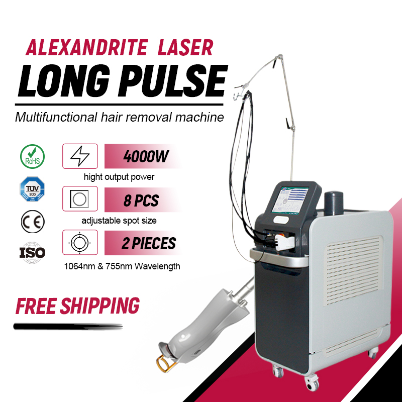 New Arrival Alexandrite 1064nm 755nm Skin Rejuvenation Long Pulse hair removal device ALEX Laser beauty salon equipment
