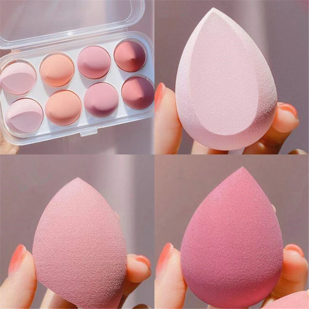 4/8pcs Makeup Sponge Blender Beauty Egg Cosmetic Puff Soft Foundation Sponges Powder Puff Women Make Up Accessories Beauty Tools 240620
