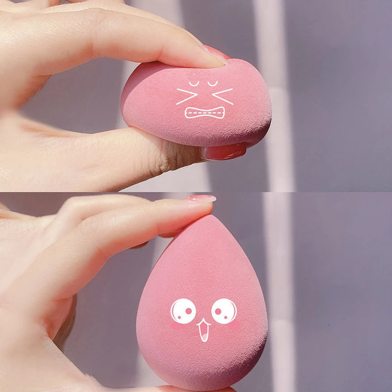 4pcs Color Makeup Sponge Dry Wet Dual-use Beauty Powder Puff Cosmetic Ball Foundation Powder Puff Bevel Cut Make Up Sponge Tools 240620
