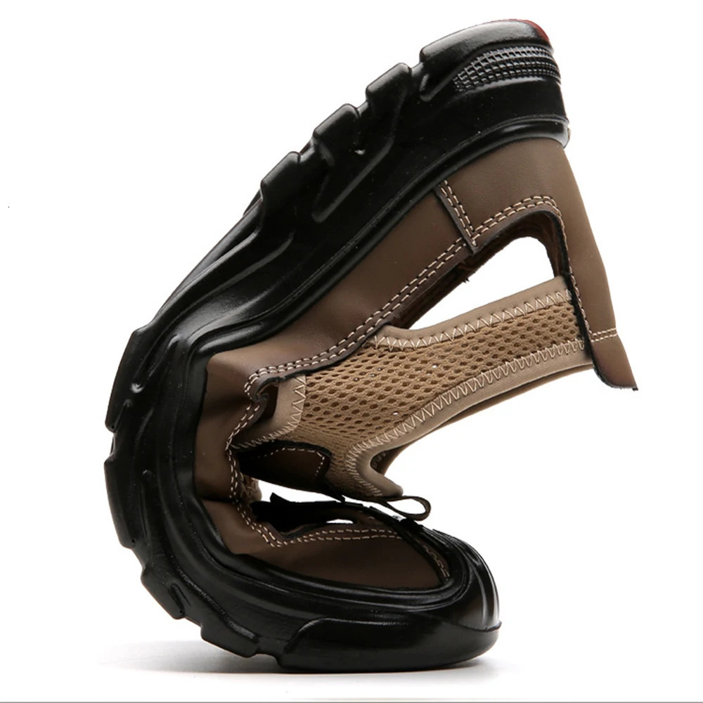 Summer Breathable Mens Baotou Sandals Hollowed Out Mesh Shoes Outdoor Non-slip Lightweight Sports Casual Beach Shoes 240620