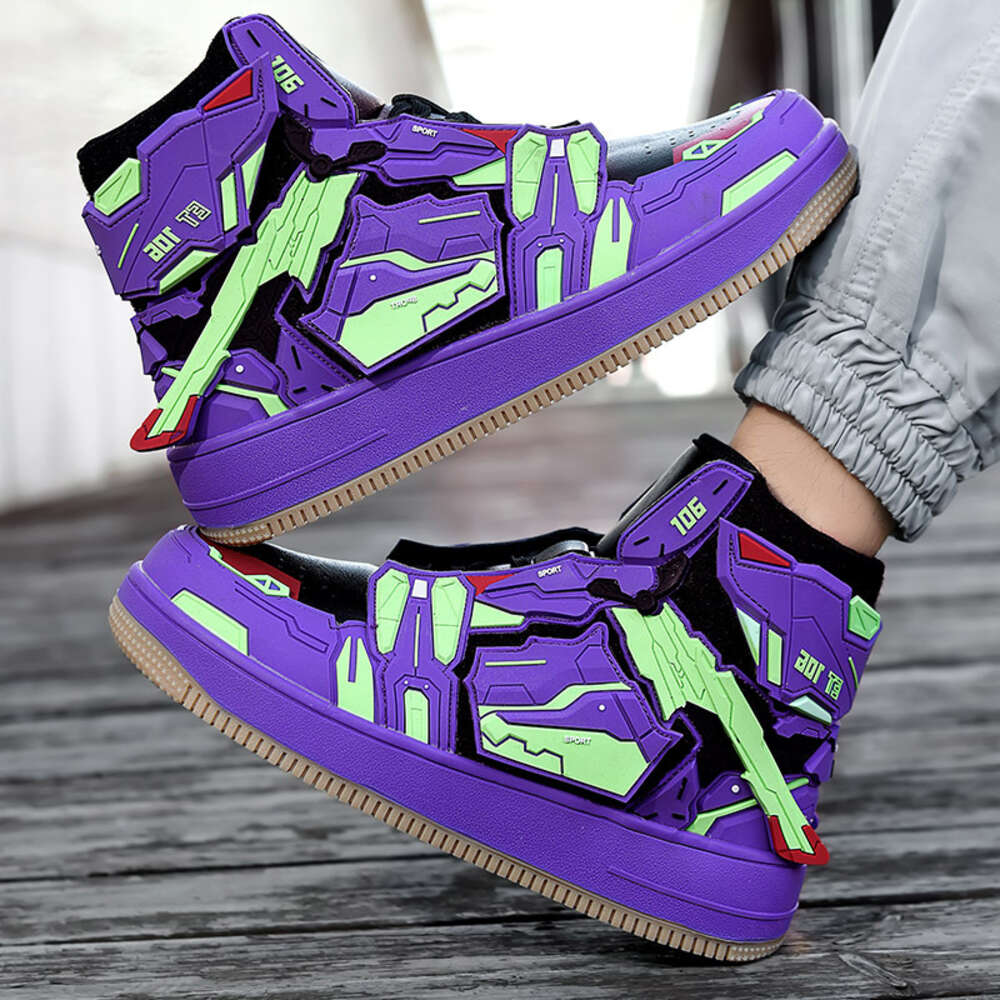 Ddmytiger Freedom Gundam Limited Edition High-top Canvas Shoes for Couples, Men's Basketball Shoes, Casual Sneakers, Fashionable Trendy Shoes