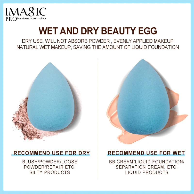 IMAGIC Makeup Sponge Professional Cosmetic Puff For Foundation Concealer Cream Beauty Make Up Soft Water Eyeshadows 240620