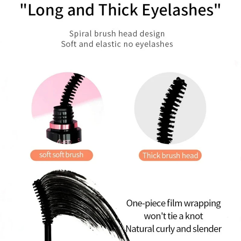 Waterproof Black Mascara 4D Curling Thick Quick Drying Non-blooming Mascara Women Professional Long Lasting Eyes Makeup Cosmetic 240620