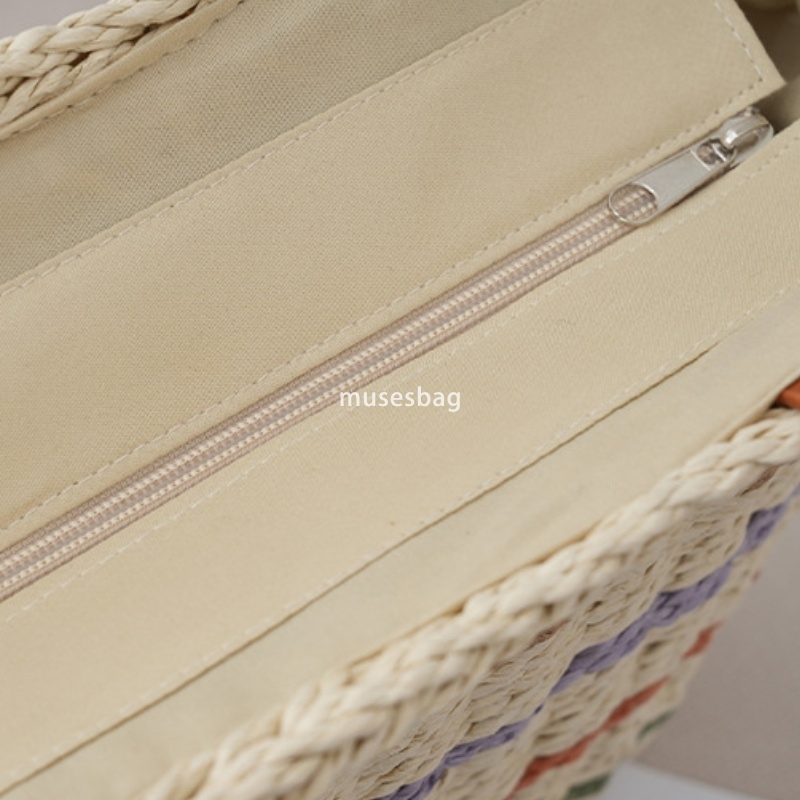 High quality women's fashion classic retro lazy fresh sweet travel new fashion large capacity straw woven bag summer versatile vacation beach tot