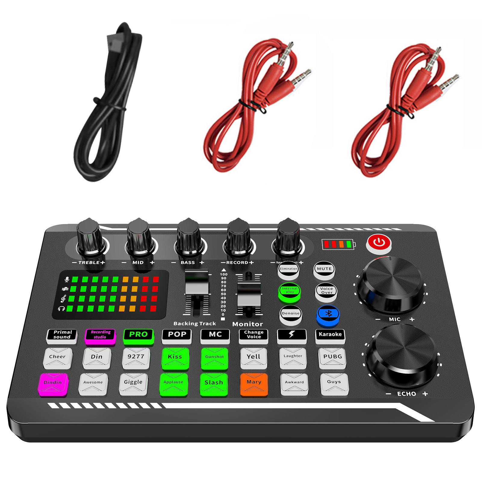 Podcast Microphone Sound Card Kit Professional Studio Condenser Mic&F998 Live Sound Mixer For Livestreaming Podcasting Recording