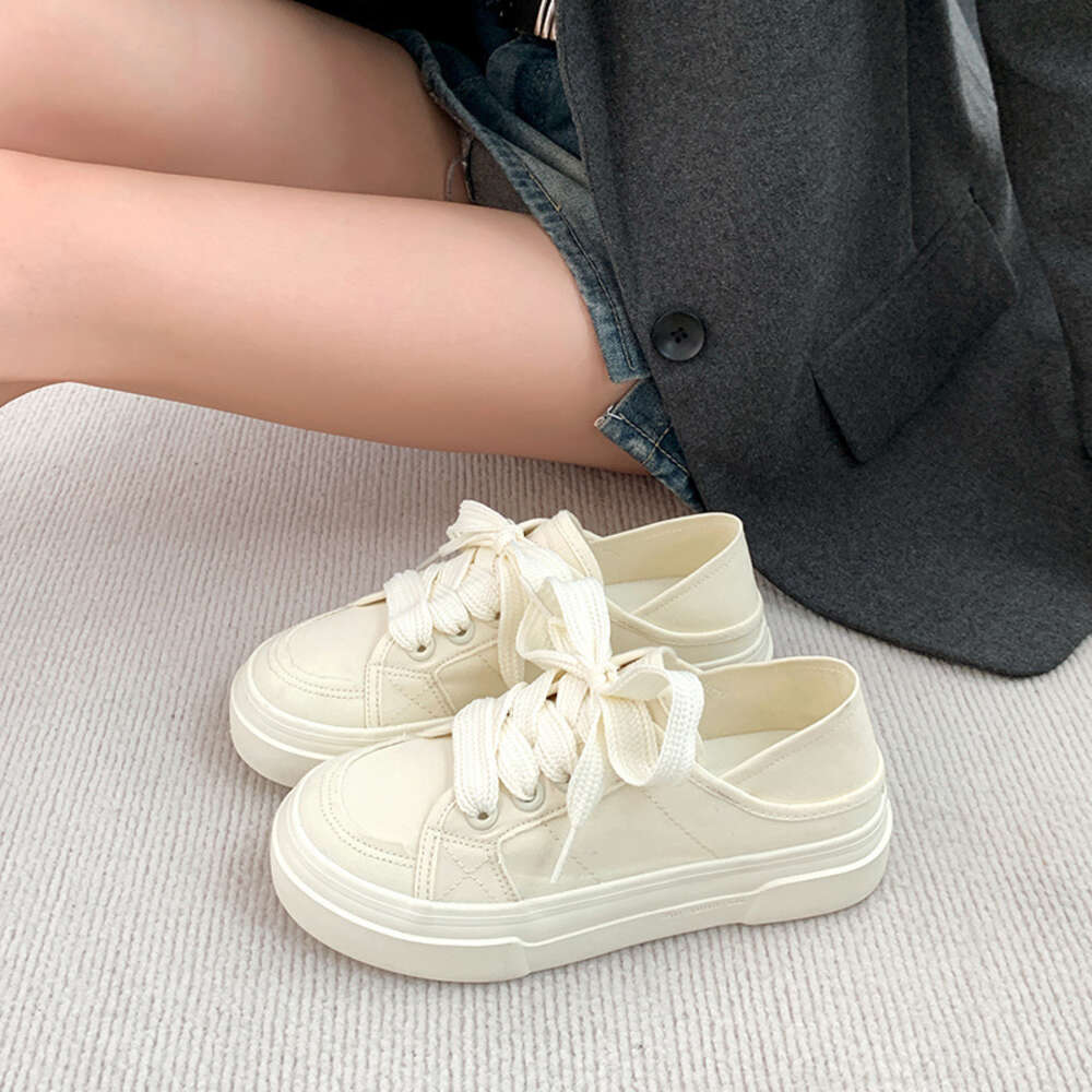 Canvas For Women 2024 New Student Korean Edition Instagram Versatile Thick Sole Board Spring And Autumn Casual Shoes Tp331