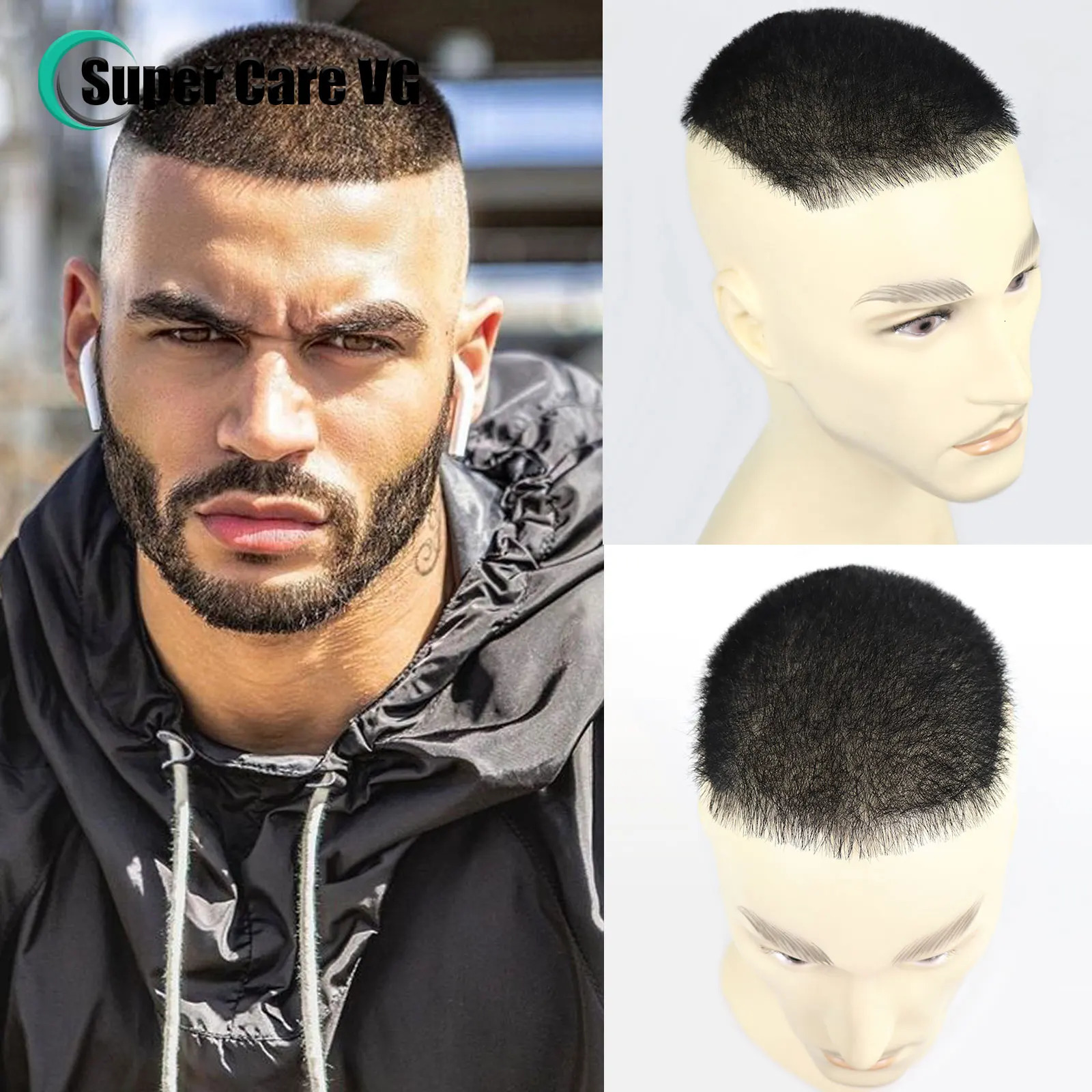 Marine Haircut 0.03mm Full Poly Thin Skin Hair System For Men 13x18cm Toupee Men Human Hair Pieces PU Mens Capillary Prosthesis 240621