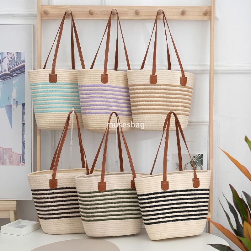 Fashionable Women's High end Versatile Forest Series Woven Bag Instagram Shoulder Bag Commuter Leisure High end Western Style Beach Bag Tourism V