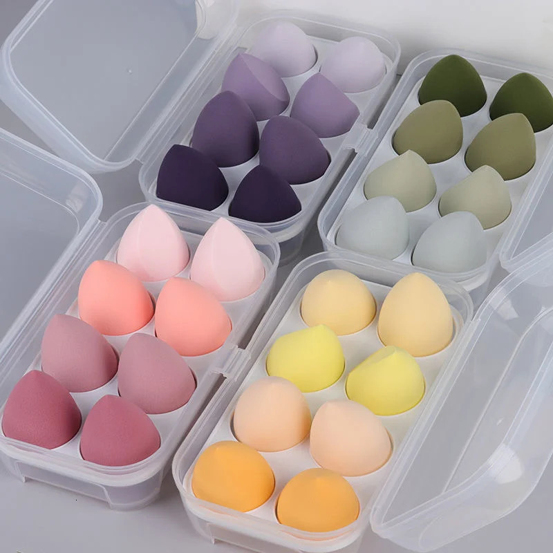 4Pc Beauty Egg Makeup Blender Cosmetic Puff Makeup Sponge Cushion Foundation Powder Sponge Beauty Tool Women Make Up Accessories 240620