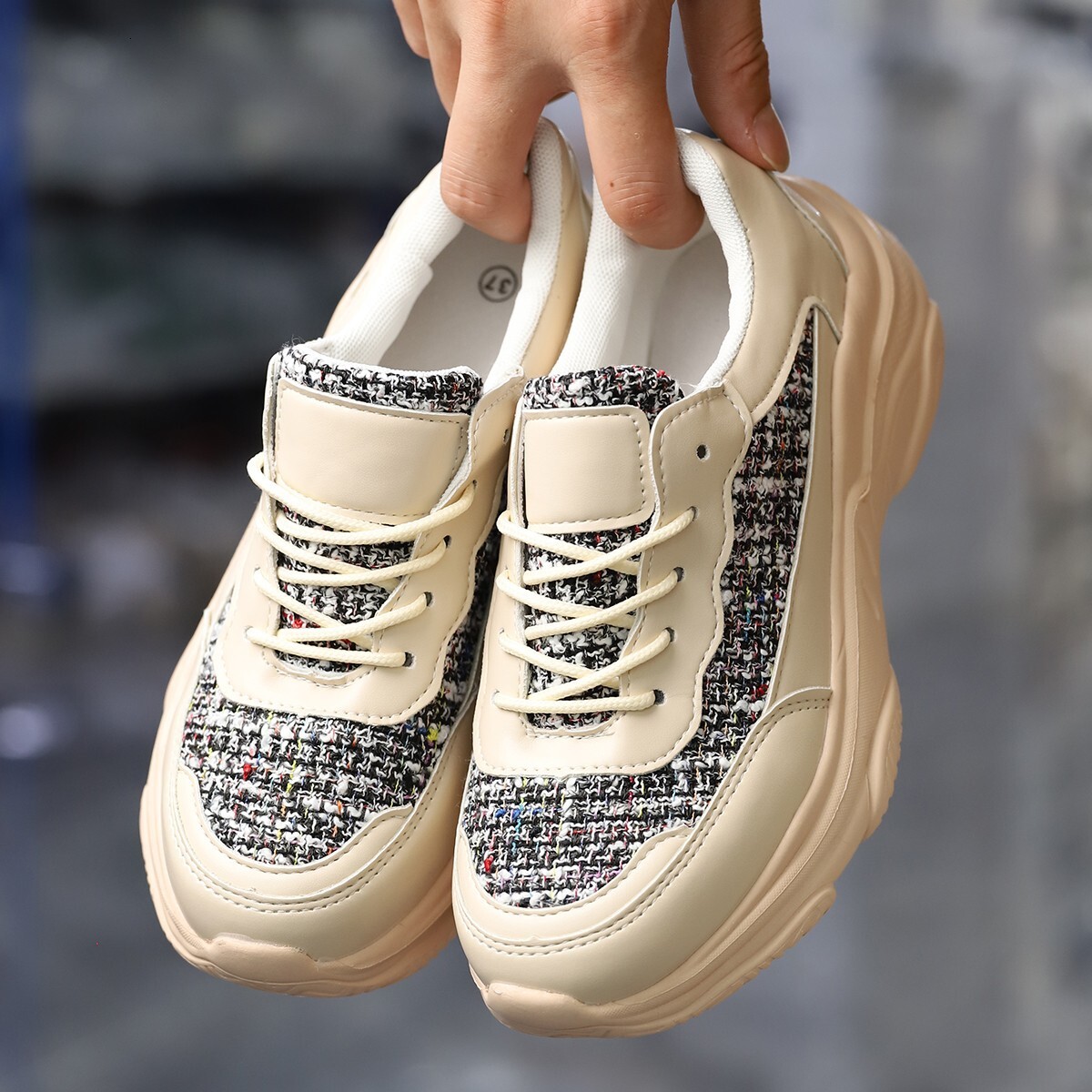 Oversized Thick Sole Mesh Casual Sports Autumn New Breathable Little White Shoes ddmythur