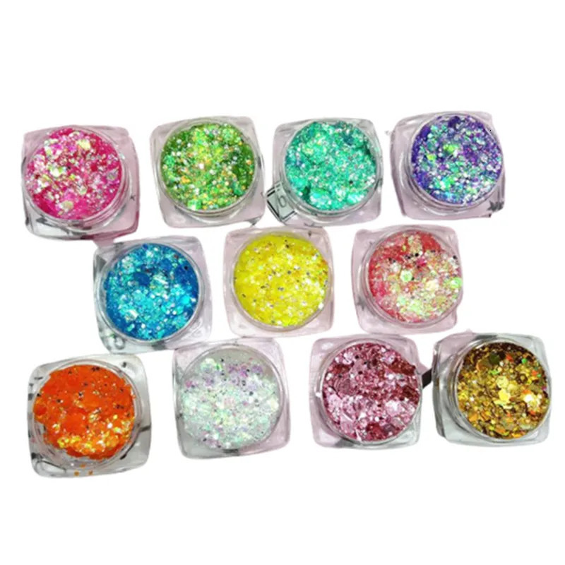 Glitter Eyeshadow Gel Makeup Nail Art Mermaid Sequins Shimmer Diamond Eye Shiny Skin Highlighter Face Body Glitter 240620