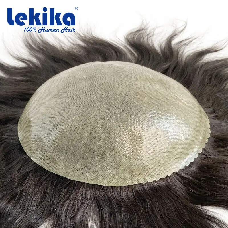 Clearance Sale Knotted Microskin Male Hair Prosthesis 6 Human Hair Man Wig Durable Toupee Hair Men Wig Hair System For Men 240621
