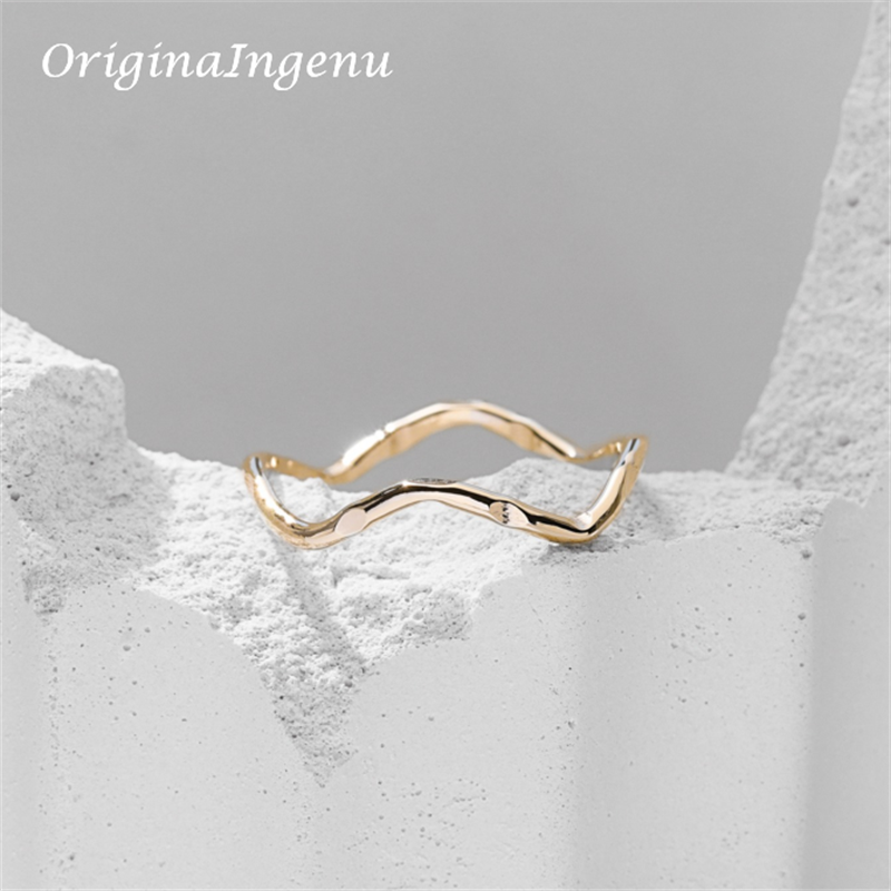 14K Gold Filled Wave Ring Handmade Band Ring Minimalism Jewelry Ring Dainty Boho waterproof Ring Tarnish Resistant Jewelry