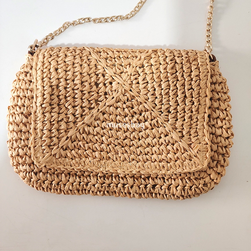 Fashionable Women High Quality Retro Practical Multi functional Bag ins Grass Weaving Fashion Crossbody Bag Autumn Easy to Wear Handheld Small Square 