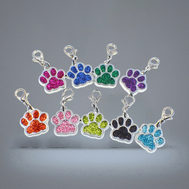 Cartoon Dog Paw Silver Color Fashion keychain for car keys Pendant For Women Man Jewelry