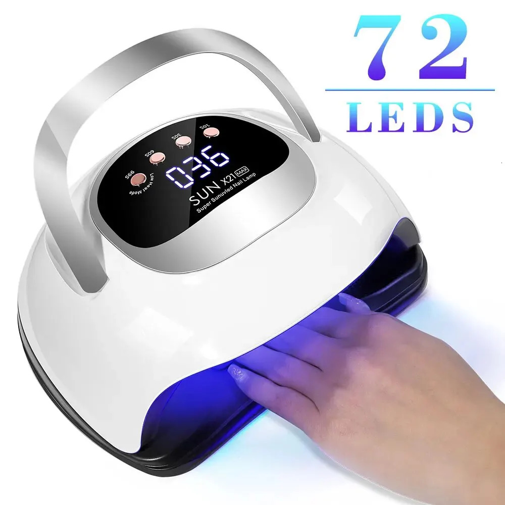Professional UV LED Nail Lamp 320W Power 72LEDs Nail Dryer Light For Manicure Drying Gel Nail Polish Sensor Nails Art Tools 240620