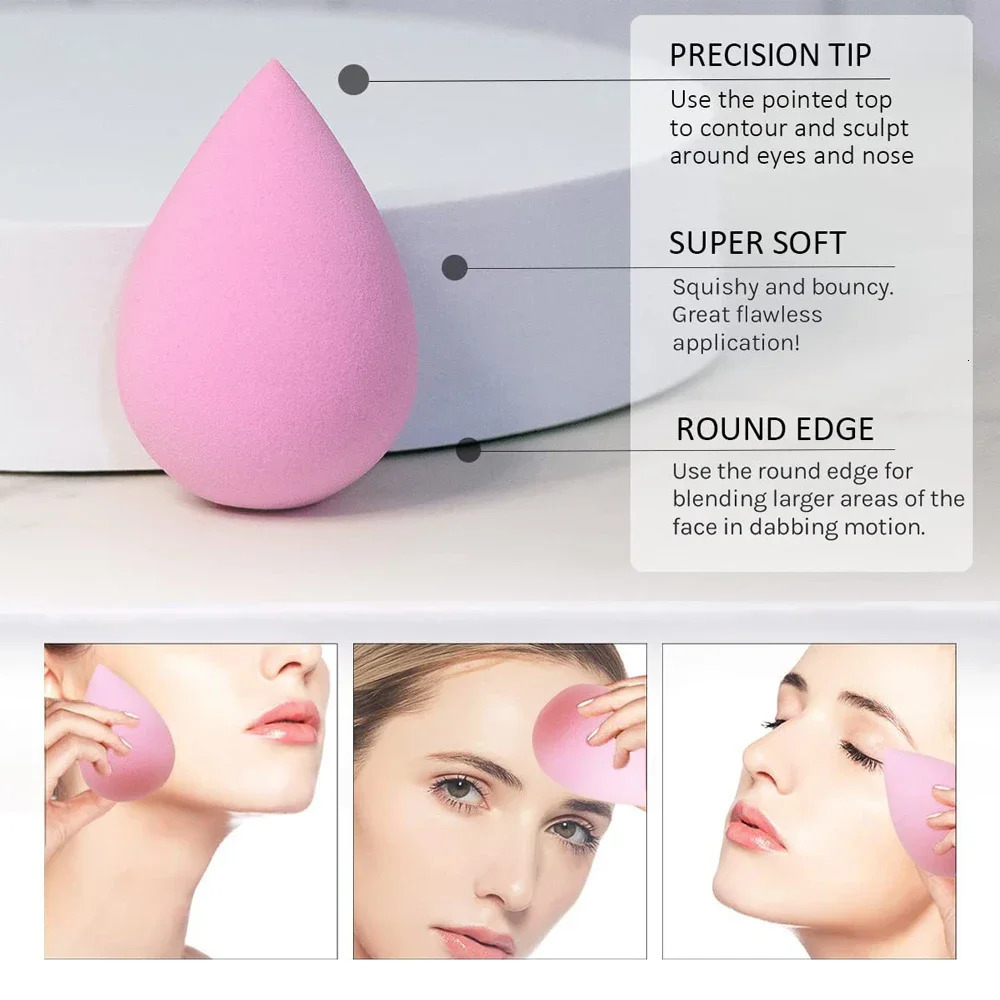6pcs Mini Makeup Sponge Powder Puff Beauty Sponge for Makeup Concealer Liquid Foundation Face Cosmetic Puff Make Up Sponge Tool 240620