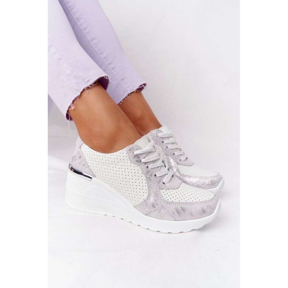 Ddmysports Large Size Single Shoe New Thick Sole Color Blocking Hollow Lace Up Casual Sports Shoes For Women OUTDOOR