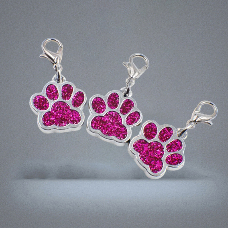 Cartoon Dog Paw Silver Color Fashion keychain for car keys Pendant For Women Man Jewelry