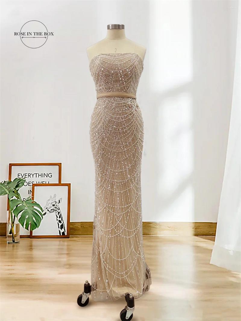 Party Dresses Dubai Arabic Designer Luxury Nude Mermaid Beaded Evening Long Cape Formal Gowns For Women Wedding 2024