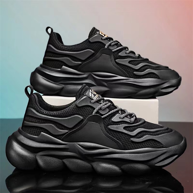 New mens spring breathable mesh sports shoes lightweight dad shoes thick soled casual shoes fashionable and versatile