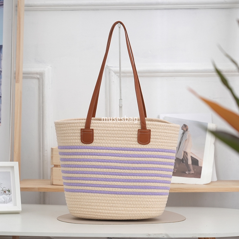 Fashionable Women's High end Versatile Forest Series Woven Bag Instagram Shoulder Bag Commuter Leisure High end Western Style Beach Bag Tourism V