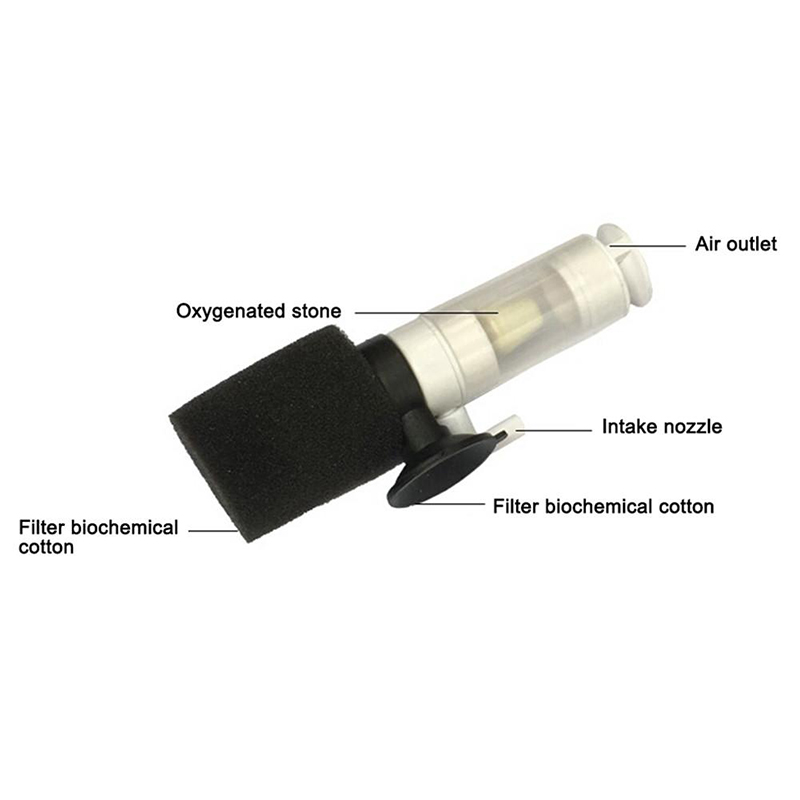 Mini Aquarium Purifier Ultra-quiet Fish Tank Filter Submersible Biochemical Filter Aquarium Accessories for Increase Oxygen