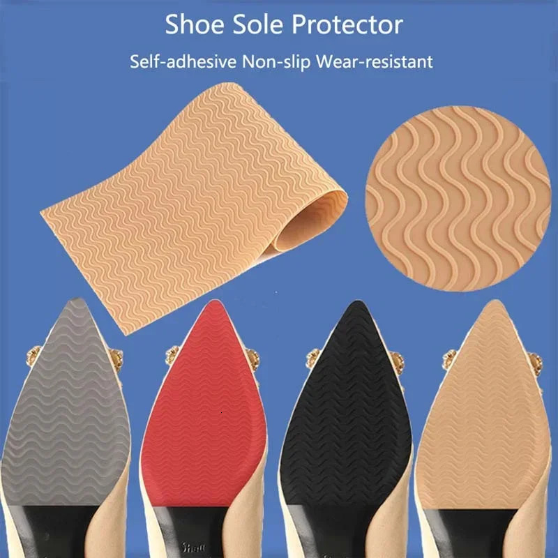 Rubber Shoes Sole Pads for Women High Heel Outsoles Protector Anti-slip Wear-resistant Self-adhesive Sticker Care Bottom Patches 240620