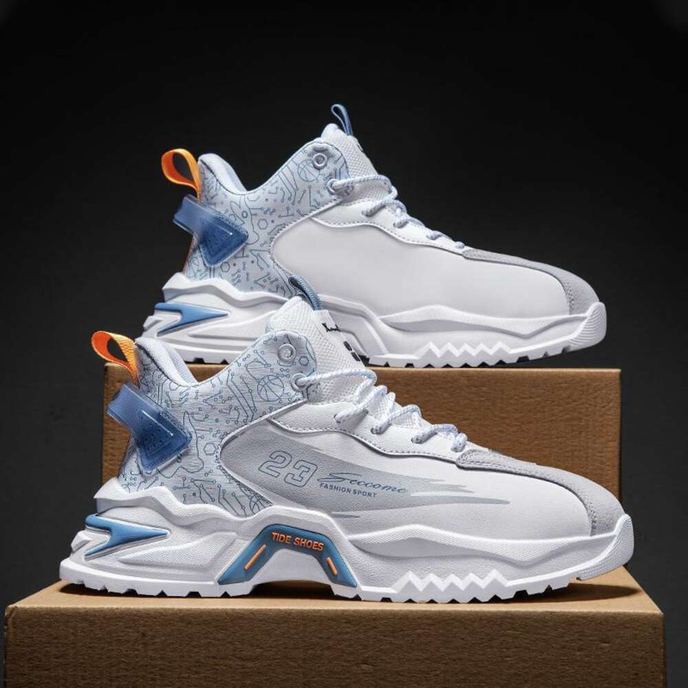 Ddmyoutdoor New Casual Little Men S Trendy Instagram Couple Sports White Breathable Dad Elevated Shoes
