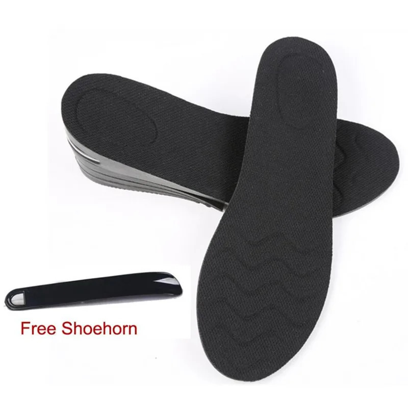 Men PU Adjustable height increasing Elevator insole Lift Inserts Shoes Pad 4 Layers Taller 8cm/3.15 Inches for Men and Women 240621