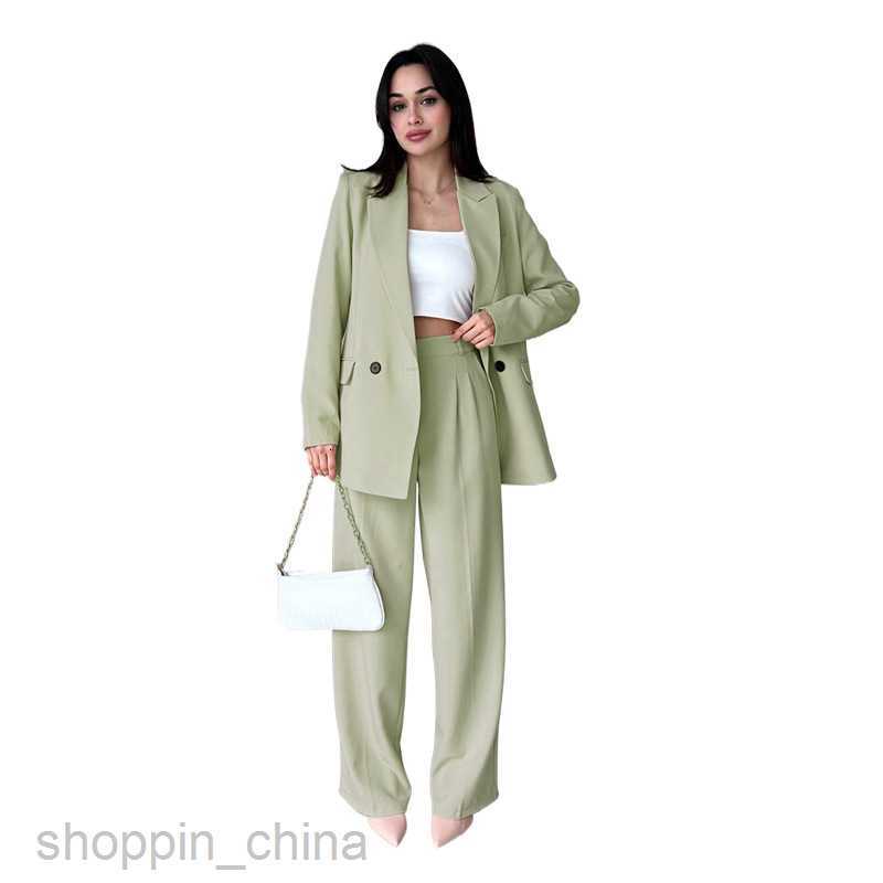Women's Tracksuits Fashionable solid color sports jogging suit Spring and Autumn New Solid Color High Quality and Elegant Women Suit Casual Pants