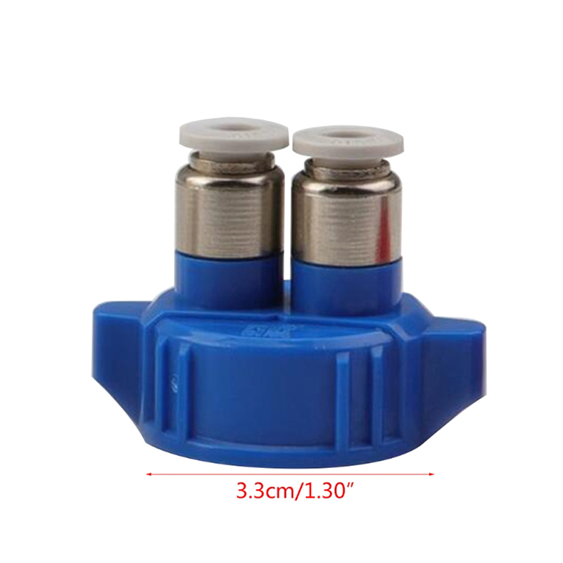 Co2 Reactor Air Diffuser Generator Double Connector Tube Valves Guage Bottle Cap Diy Aquarium Plants Fish Tank Accessories