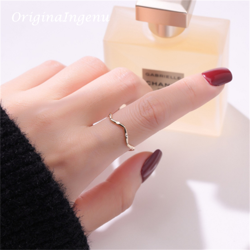 14K Gold Filled Wave Ring Handmade Band Ring Minimalism Jewelry Ring Dainty Boho waterproof Ring Tarnish Resistant Jewelry