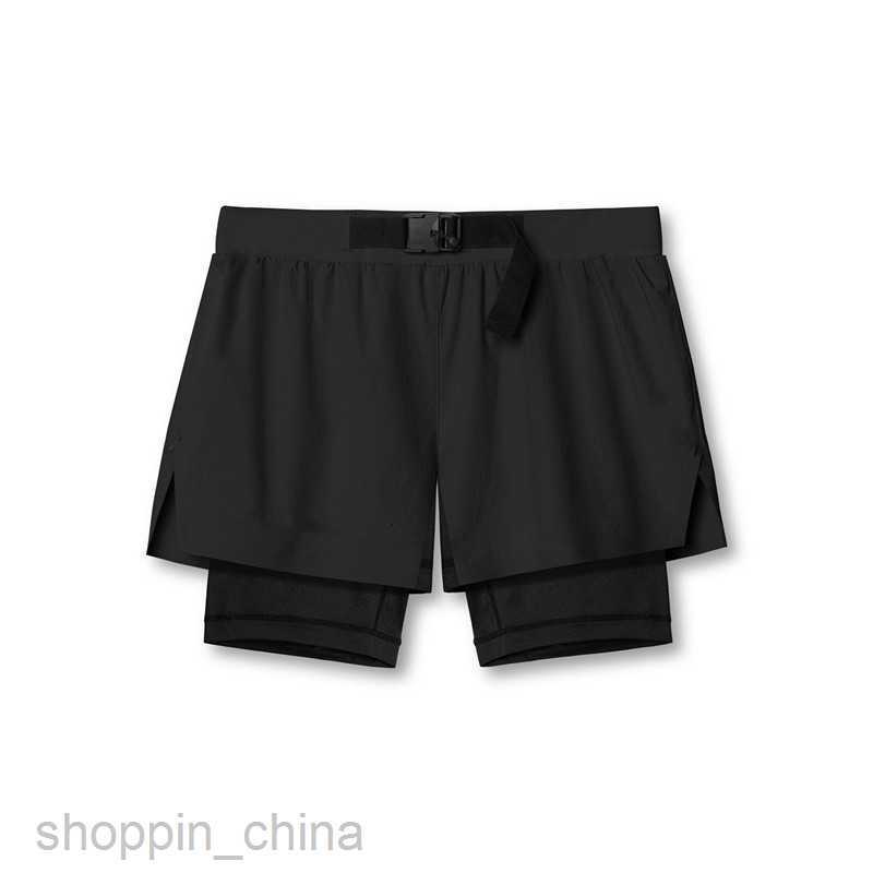 Men's Shorts New casual sports shorts for men's quarter pants with elastic double layered running and fitness on all sides