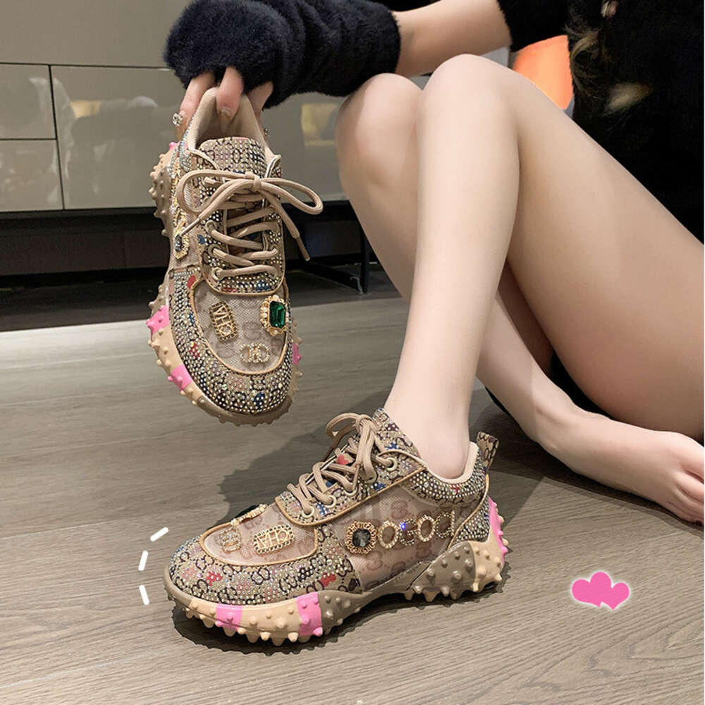 Low cut durian women 2024 new flat sole single shoe with dia inlay, dad for women's casual sports shoes