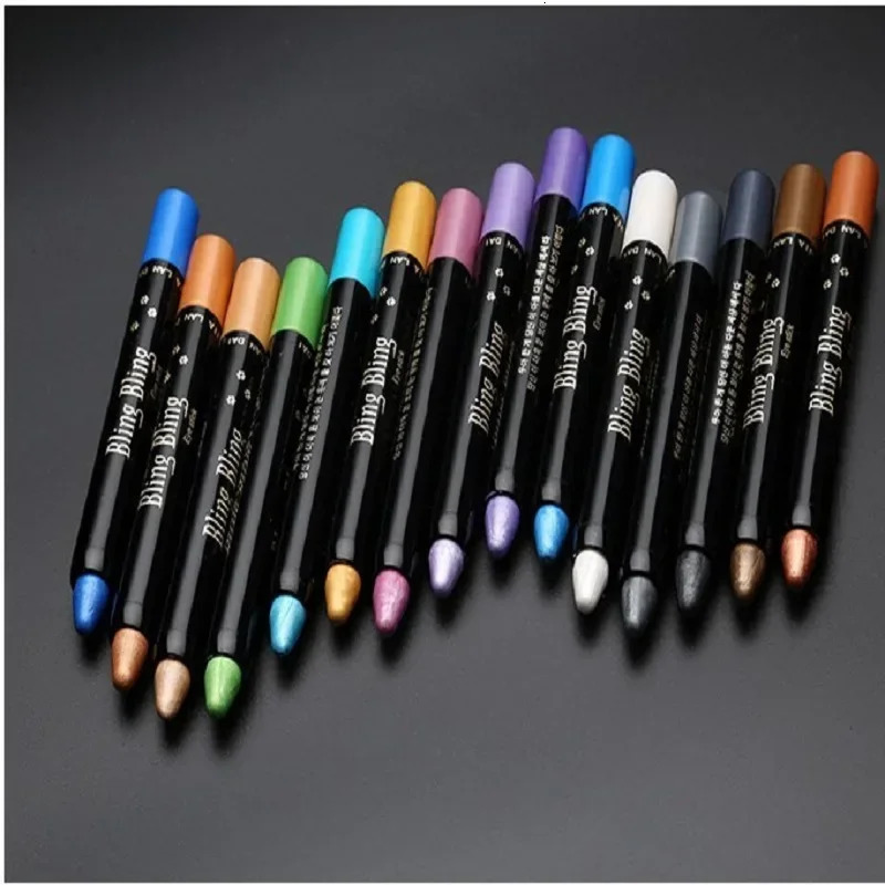 Waterproof Pearlescent Eyeshadow Eyeliner Pencil Glitter Matte Nude Eye Shadow Makeup Pigment Silkworm Eyeshadow Pen 15 Colors 240620