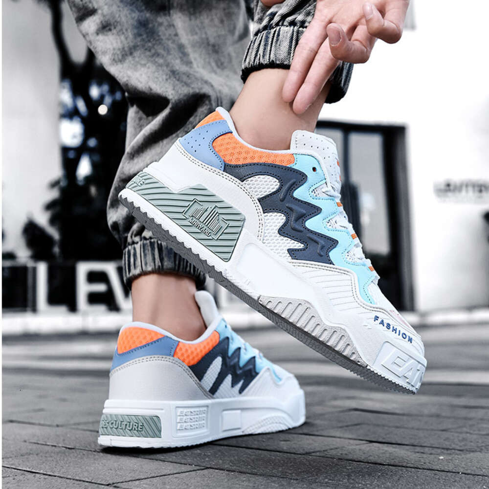 Ddmyoutdoor New Board Fashion Week White Color Block Men S Versatile Casual Sports Autumn Trendy Shoes