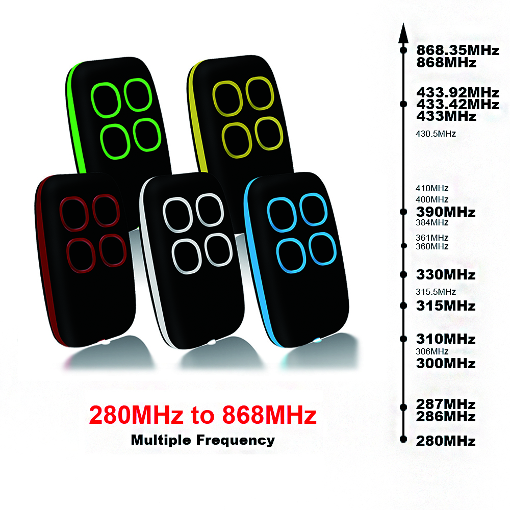 Garage Remote Control Duplicator 286-868MHz Multifrequency Code Grabber 433MHz 868MHz Clone Gate Key Fob Opener Hand Transmitter