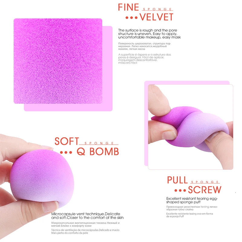 Makeup Blender Cosmetic Puff Makeup Sponge Cushion Foundation Powder Sponge Beauty Tool Women Make Up Accessories 240625